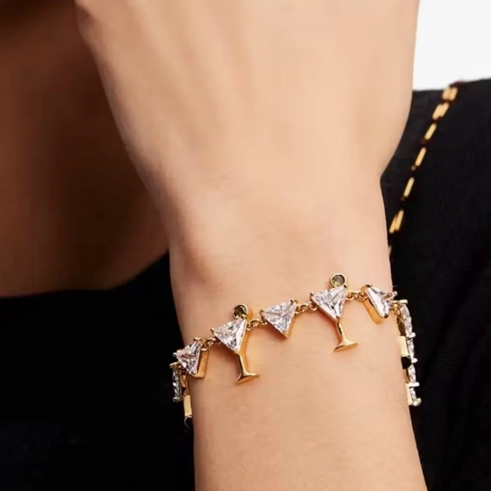 🫒🔹️KATE SPADE🔹️ Shaken Or Stirred Martini  Tennis Bracelet NWT ✨️🫒 - Picture 3 of 7